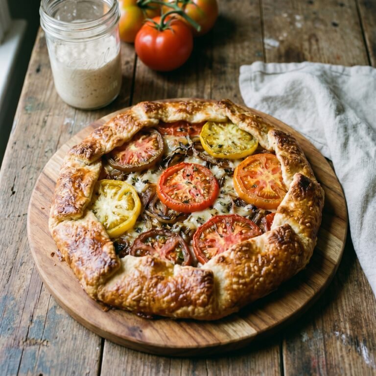 Easy Sourdough Tomato Galette Recipe | Rustic & Flaky