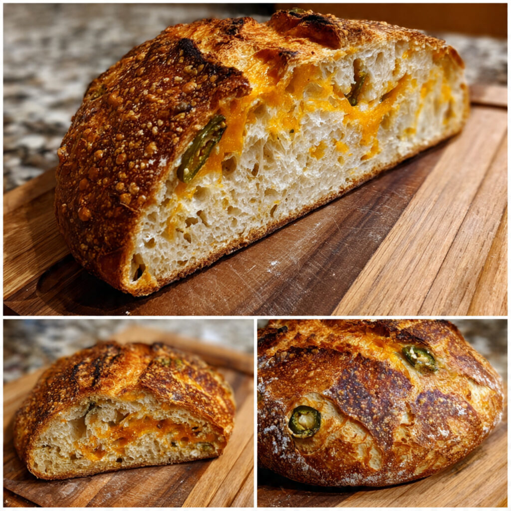 Jalapeño and Cheddar Sourdough Bread