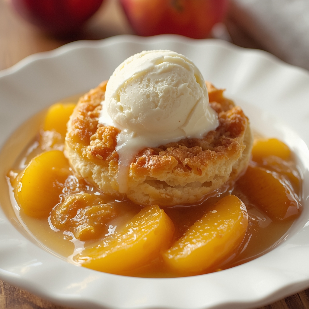 Sourdough Peach Cobbler