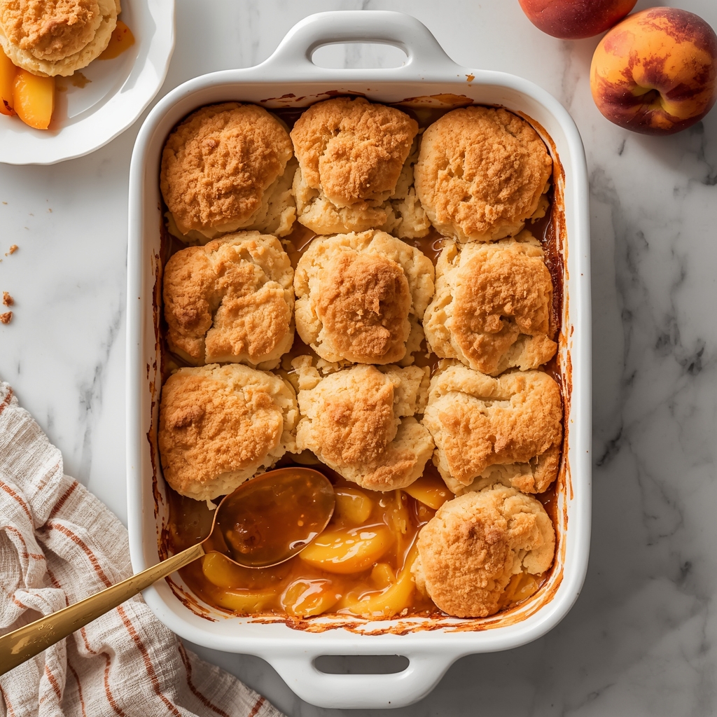 Sourdough Peach Cobbler
