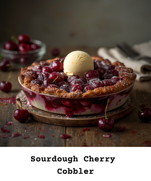 https://bakingstarter.com/sourdough-cherry-cobbler-recipe/
