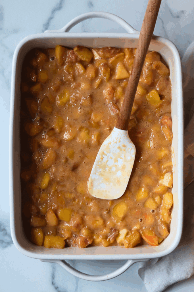 Sourdough Peach Cobbler