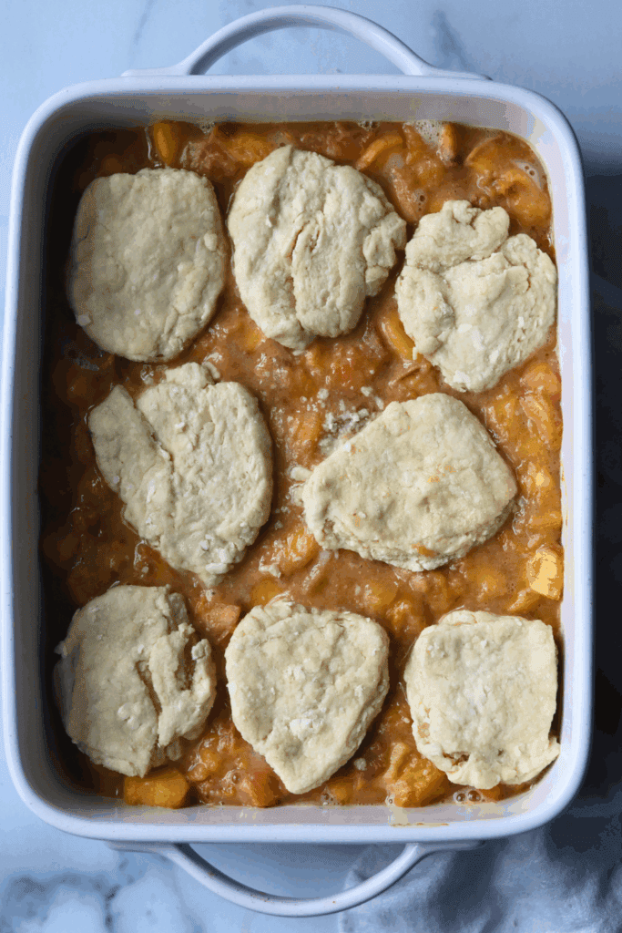 Sourdough Peach Cobbler