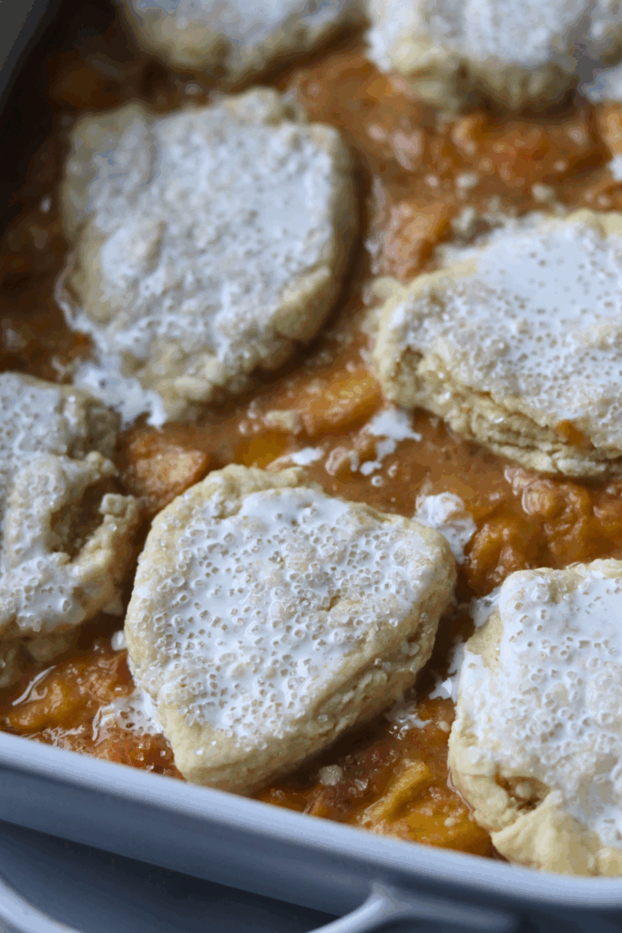 Sourdough Peach Cobbler