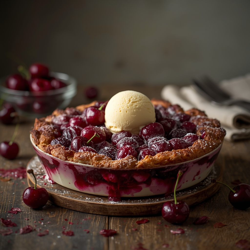 Sourdough Cherry Cobbler