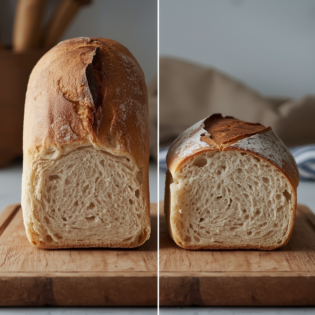 identify underproofed sourdough bread