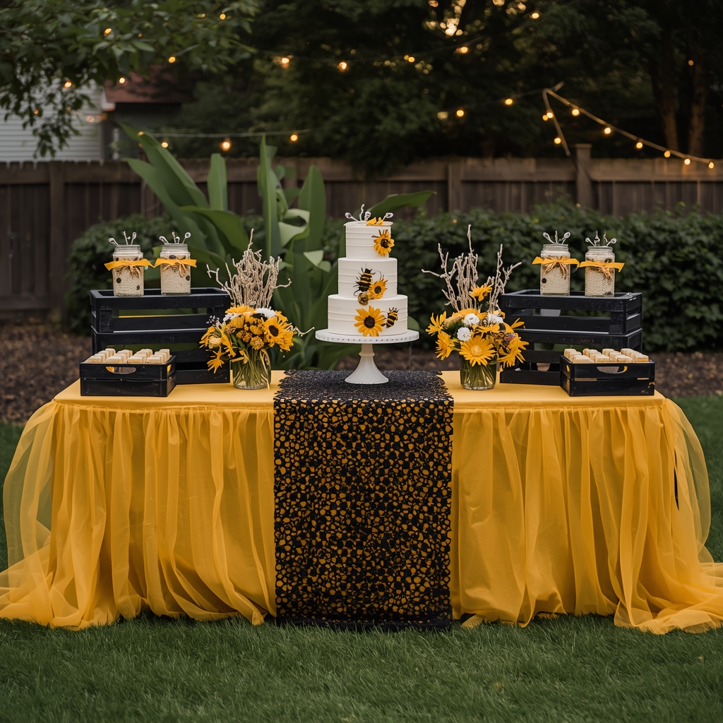 Bee Themed Dessert Table Decorations