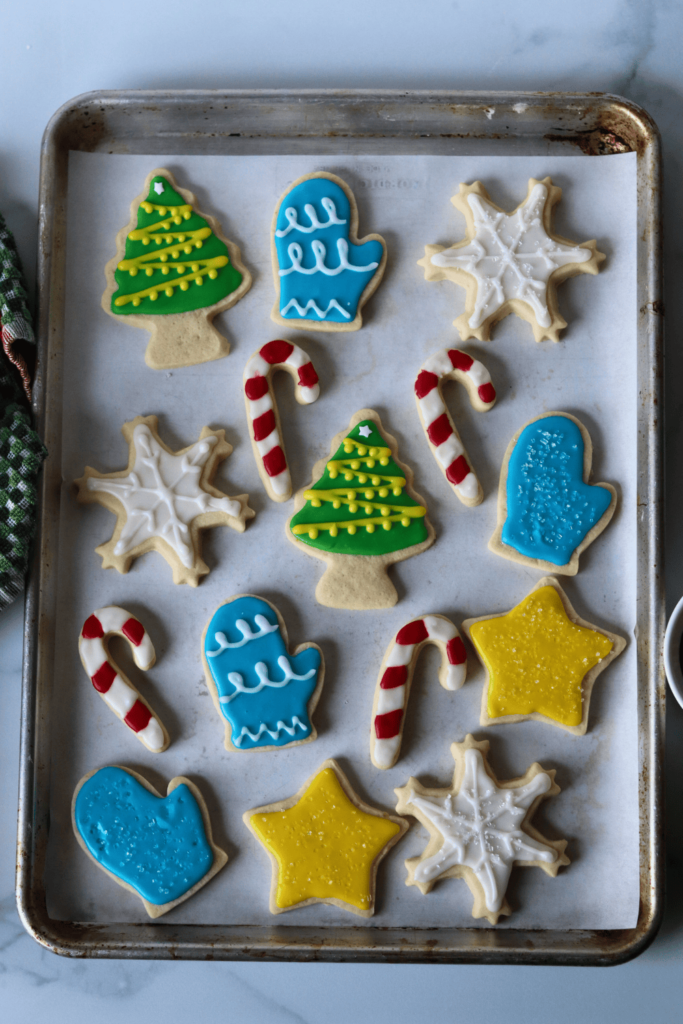 While the cookies cool, prepare the cookie icing!