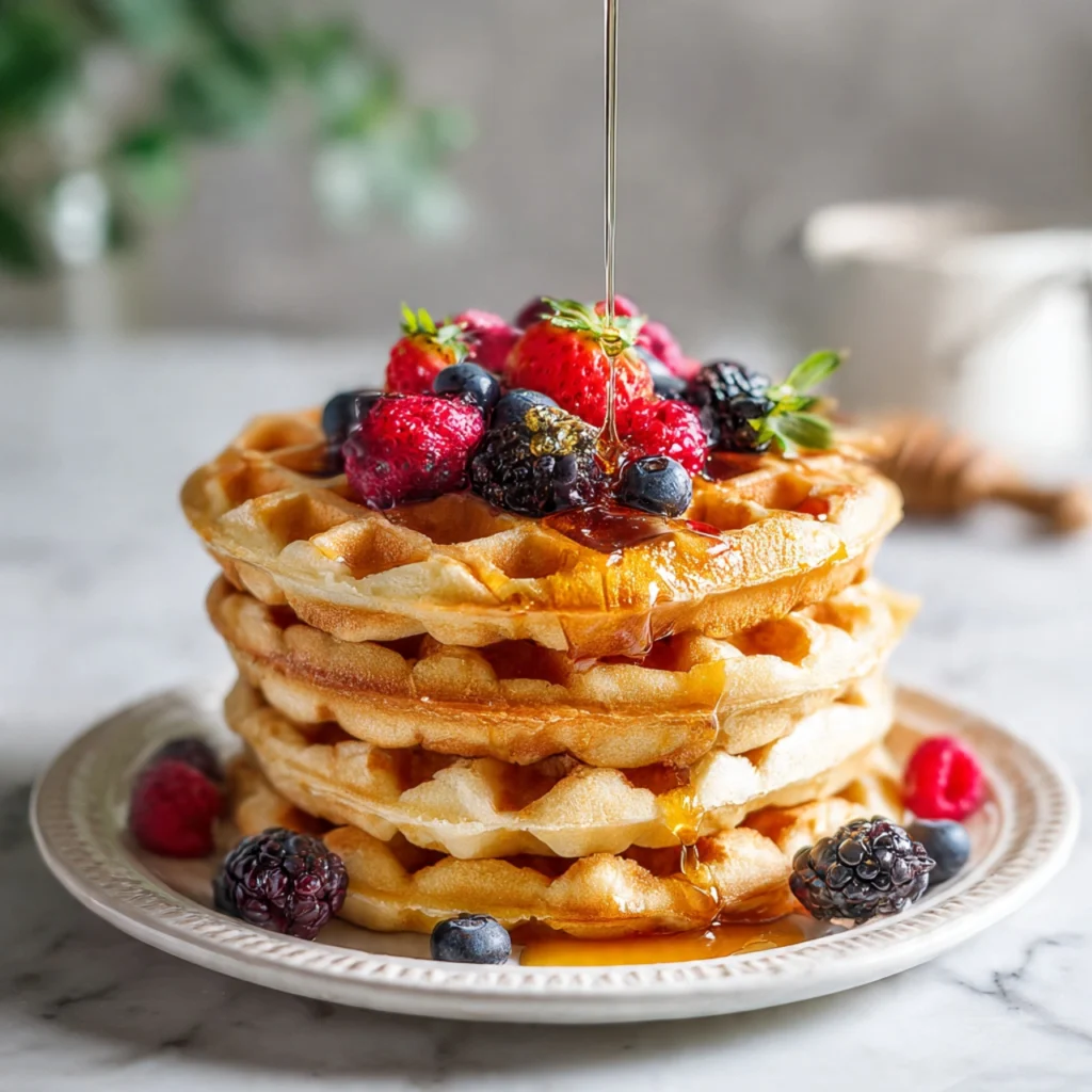 Crispy Sourdough Waffles